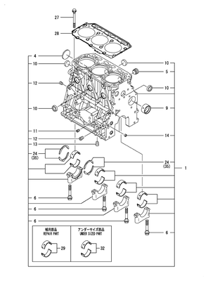 CYLINDER BLOCK (3TNV84T-BKSA) CYLINDER BLOCK (3TNV84T-BKSA)
