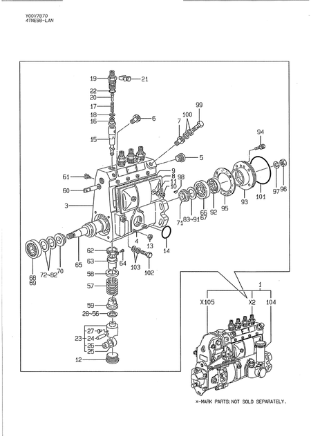FUEL INJECTION PUMP (4TNE98-LAN) FUEL INJECTION PUMP (4TNE98-LAN)