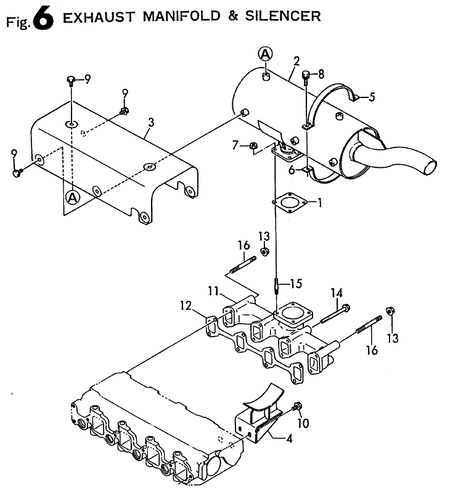 EXHAUST MANIFOLD & SILENCER (4TN82E-RNS)