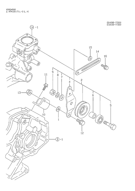 TENSION PULLEY (4TN100L-GL)