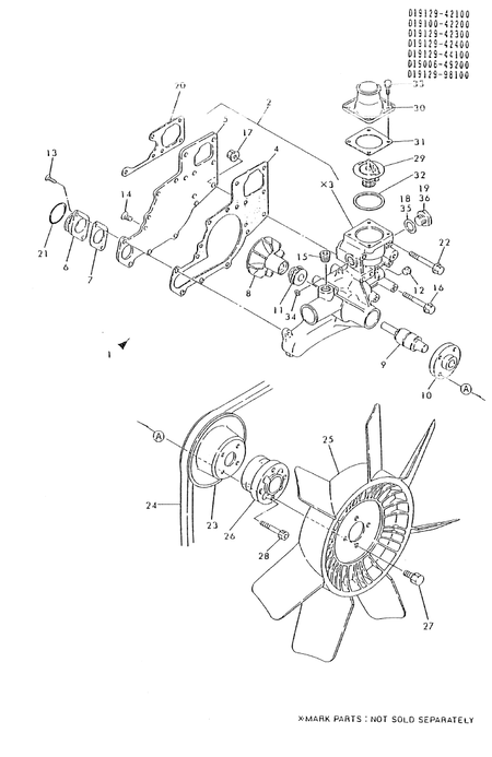 COOLING WATER PUMP (4TN100L-FA)