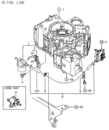 FUEL LINE (2V78-CA) FUEL LINE (2V78-CA)