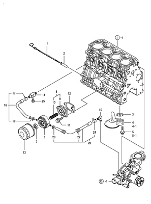 LUB. OIL SYSTEM (4TNV84T-DSA2) LUB. OIL SYSTEM (4TNV84T-DSA2)