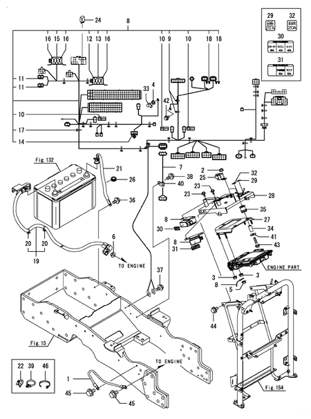 WIRE HARNESS(ENGINE) (YT357AJ,Y(300001-)