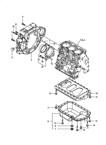 FLYWHEEL HOUSING & OIL SUMP (3TNV88C-DHM) FLYWHEEL HOUSING & OIL SUMP (3TNV88C-DHM)