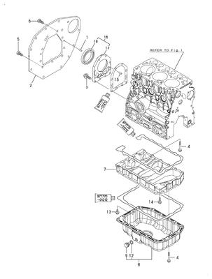 FLYWHEEL HOUSING & OIL SUMP (3TNV70-ASA3) FLYWHEEL HOUSING & OIL SUMP (3TNV70-ASA3)