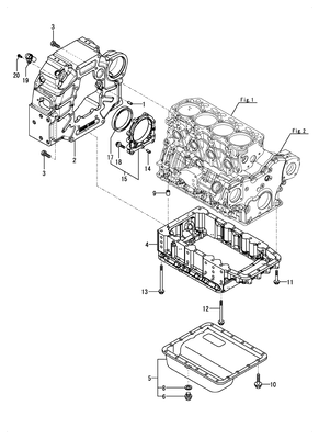 FLYWHEEL HOUSING & OIL SUMP (4TNV88C-KITL)