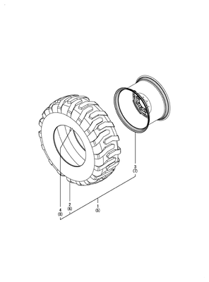 REAR WHEEL TIRE R4 (LX4100(YANMAR)) REAR WHEEL TIRE R4 (LX4100(YANMAR))