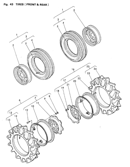 TIRES(FRONT & REAR) (YM500D) TIRES(FRONT & REAR) (YM500D)