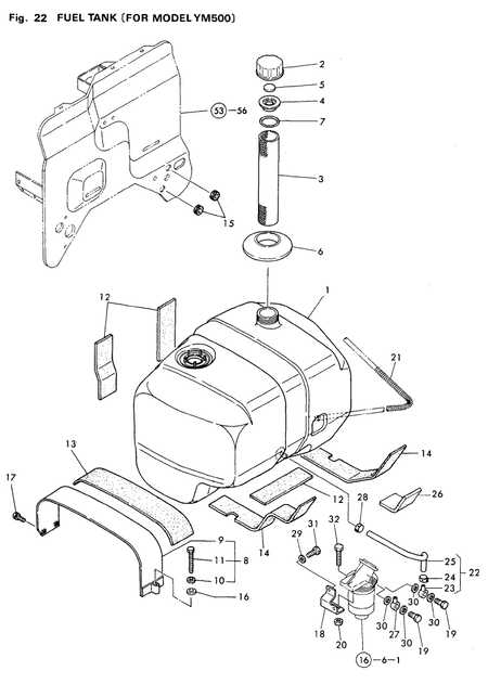FUEL TANK (FOR MODEL YM500 (YM500D)