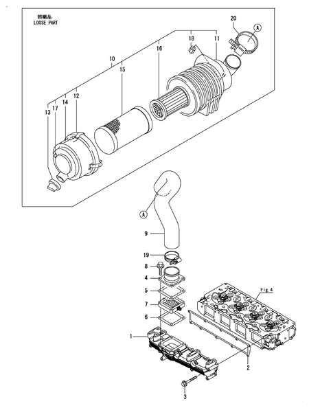 SUCTION MANIFOLD (4TNV106-GGEHC)