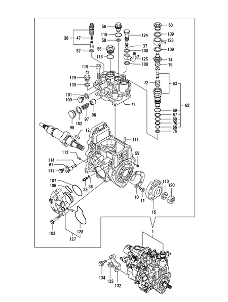 FUEL INJECTION PUMP (4TNV84T-BMIRD)