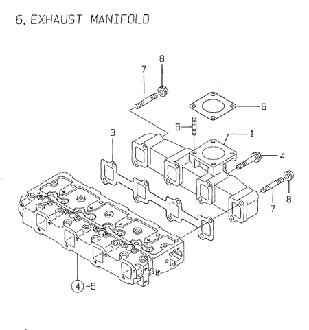 EXHAUST MANIFOLD (4TNE98-SA)