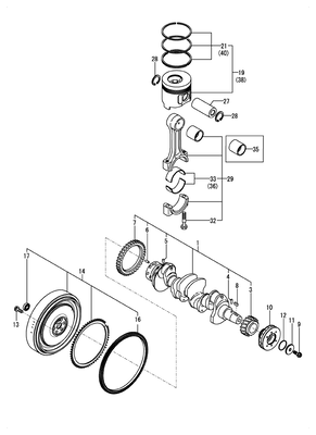 CRANKSHAFT & PISTON (4TNV98C-XNITL)