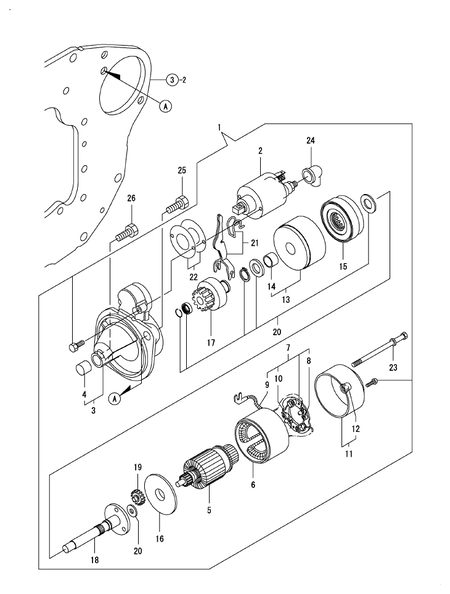 STARTING MOTOR (3TNV84-XRE) STARTING MOTOR (3TNV84-XRE)