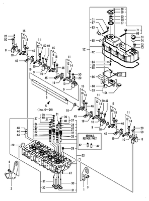 CYLINDER HEAD & BONNET (4TNV84T-ZDSA2D)
