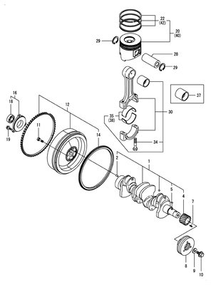 CRANKSHAFT & PISTON (4TNV86CT-DWZ) CRANKSHAFT & PISTON (4TNV86CT-DWZ)