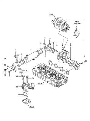 EXHAUST MANIFOLD (4TNV98T-ZNSAD) EXHAUST MANIFOLD (4TNV98T-ZNSAD)