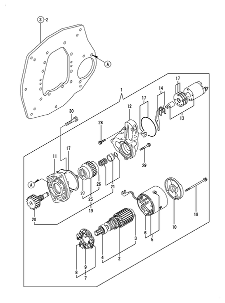STARTING MOTOR (4TNV84T-GKL) STARTING MOTOR (4TNV84T-GKL)