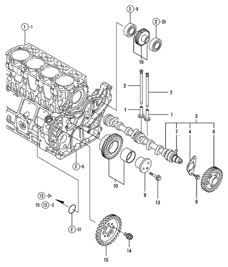 CAMSHAFT & DRIVING GEAR (4TNV106TXTBL)