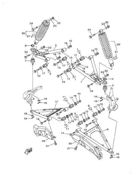 FRONT SUSPENSION & WHEEL (YU700G-RD(2022US))