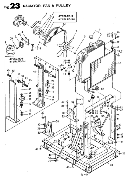 RADIATOR , FAN & PULLEY (4T95LTE-SH) RADIATOR , FAN & PULLEY (4T95LTE-SH)