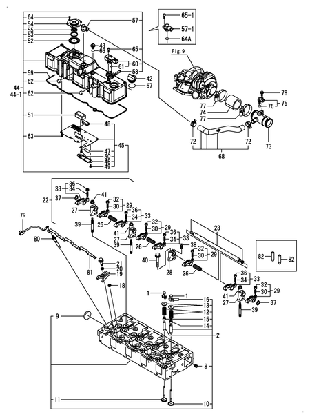CYLINDER HEAD & BONNET (4TNV98CT-NVT)