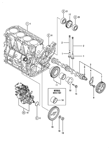 CAMSHAFT & DRIVING GEAR (4TNE98-BQFLC)