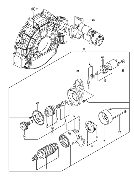 STARTING MOTOR (4TNV106TXTBL)