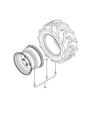 FRONT TIRE R1 (SC2450(YANMAR))
