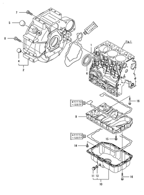 FLYWHEEL HOUSING & OIL SUMP (3TNV74F-SDSA) FLYWHEEL HOUSING & OIL SUMP (3TNV74F-SDSA)