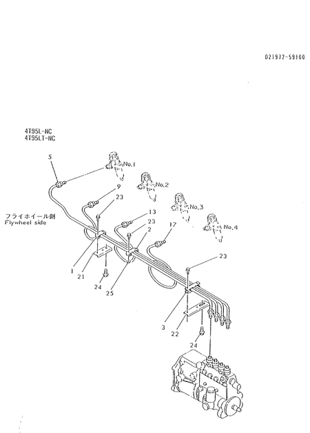 FUEL INJECTION PIPES (4T95LT-NC) FUEL INJECTION PIPES (4T95LT-NC)