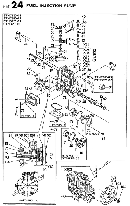 FUEL INJECTION PUMP(3TN75/82E) (4TN82E-G1) FUEL INJECTION PUMP(3TN75/82E) (4TN82E-G1)