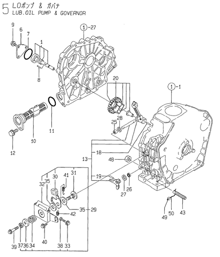 LUB. OIL PUMP & GOVERNOR (YDP20E-1)