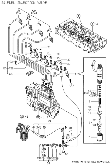 FUEL INJECTION VALVE (4TNE84-ELAN)