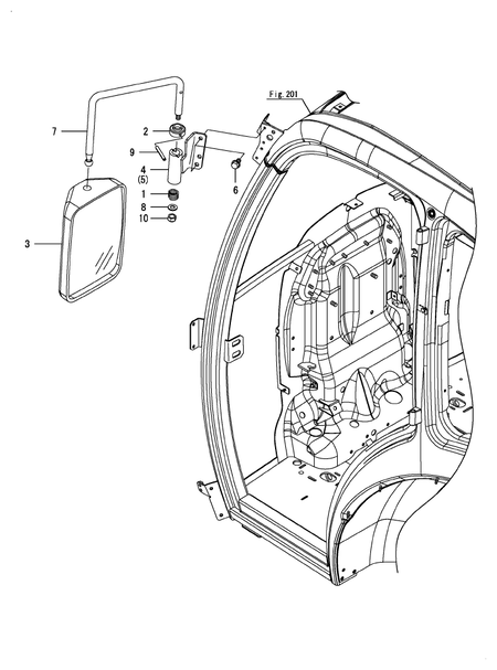 REARVIEW MIRROR (YT357AJ,Y(100001-) REARVIEW MIRROR (YT357AJ,Y(100001-)
