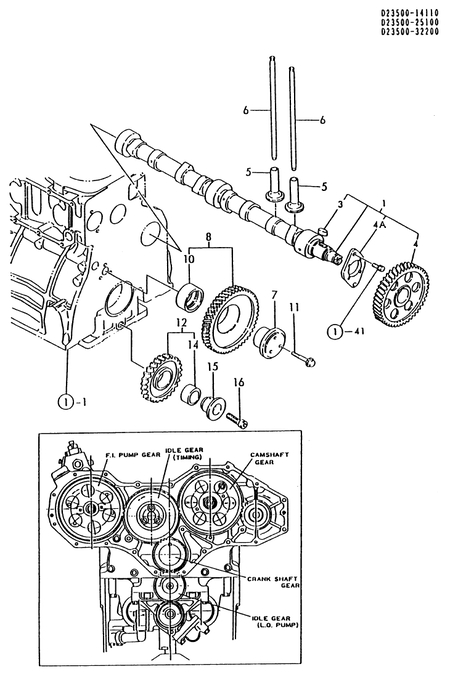 CAMSHAFT & DRIVE GEAR (4T112TL-GN) CAMSHAFT & DRIVE GEAR (4T112TL-GN)