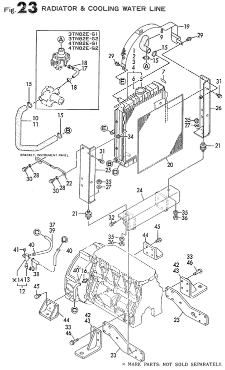 RADIATOR & COOLING WATER LINE (4TN82E-G1) RADIATOR & COOLING WATER LINE (4TN82E-G1)