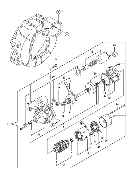 STARTING MOTOR (4TNV84T-DFM) STARTING MOTOR (4TNV84T-DFM)