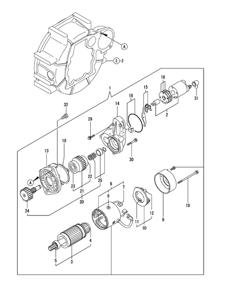 STARTING MOTOR (4TNV88-DSA01)