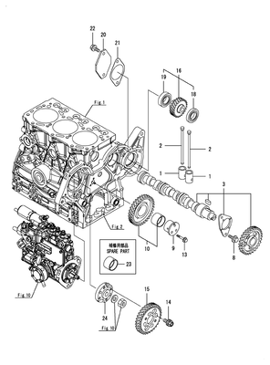 CAMSHAFT & DRIVING GEAR (3TNV80F-SDSA)