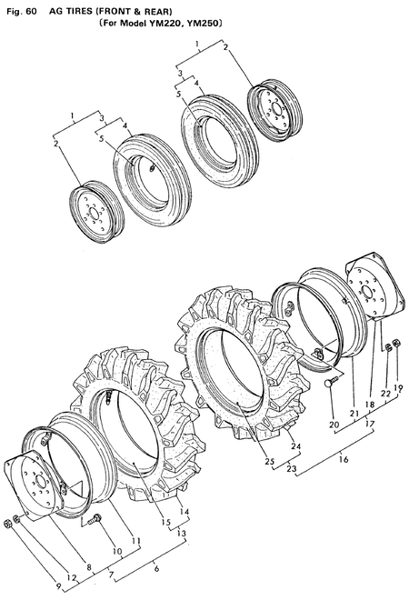 AG TIRES (FRONT & REAR) (YM220)