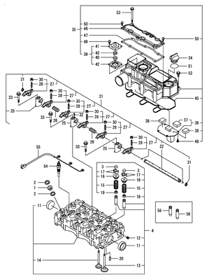 CYLINDER HEAD & BONNET (3TNV74F-NDYA) CYLINDER HEAD & BONNET (3TNV74F-NDYA)