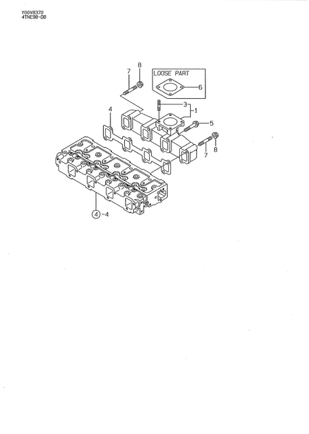 EXHAUST MANIFOLD (4TNE98-DB)
