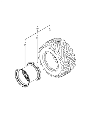 TIRE REAR R1 (SC2450(YANMAR))