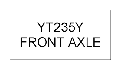 FRONT AXLE (YT235Y)