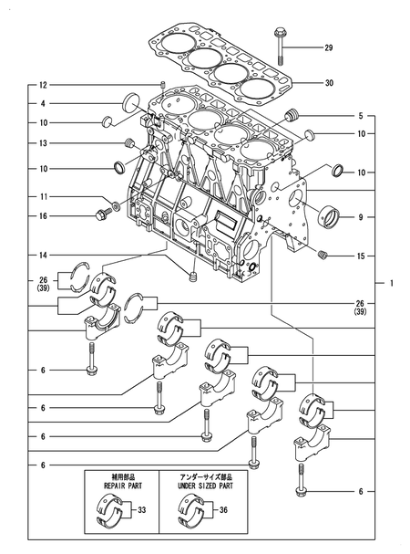 CYLINDER BLOCK (4TNE98-BQLS)