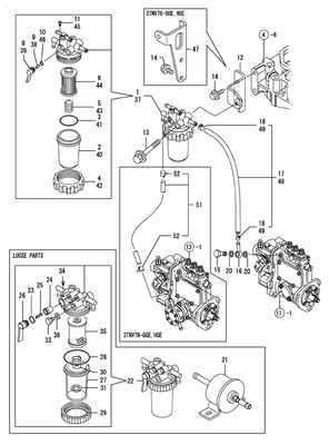 FUEL PIPING (3TNV76-HGE) FUEL PIPING (3TNV76-HGE)