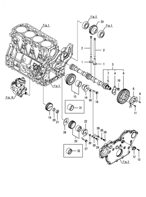 CAMSHAFT & DRIVING GEAR (4TNV98CT-NVT)