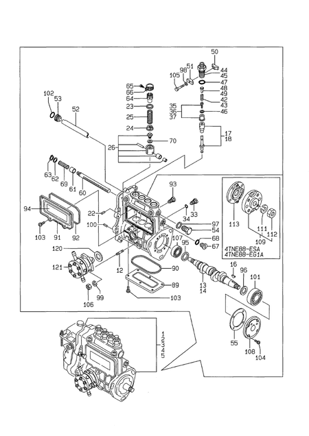 FUEL INJECTION PUMP (4TNE88-EG1A)